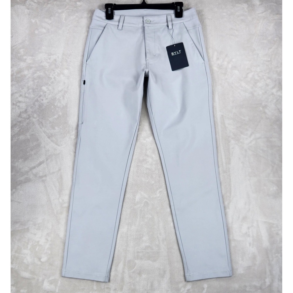 BYLT Pants Mens 33x31 Gray Everyday Pant 2.0 Slim Stretch Chino Casual Travel